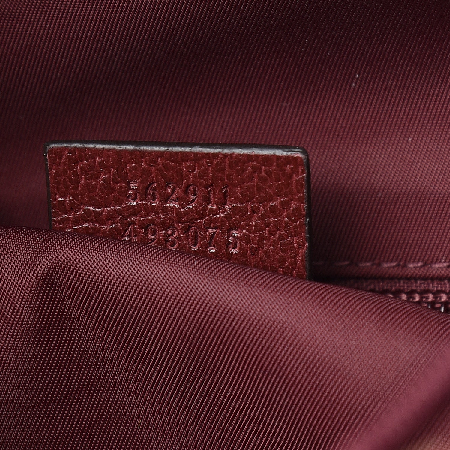 Gucci GG Monogram Script Logo Large Double Pocket Backpack Sahara Rubino Bordeaux 7 of 10