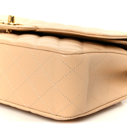 Chanel Caviar Quilted Medium Double Flap Beige 11 of 12