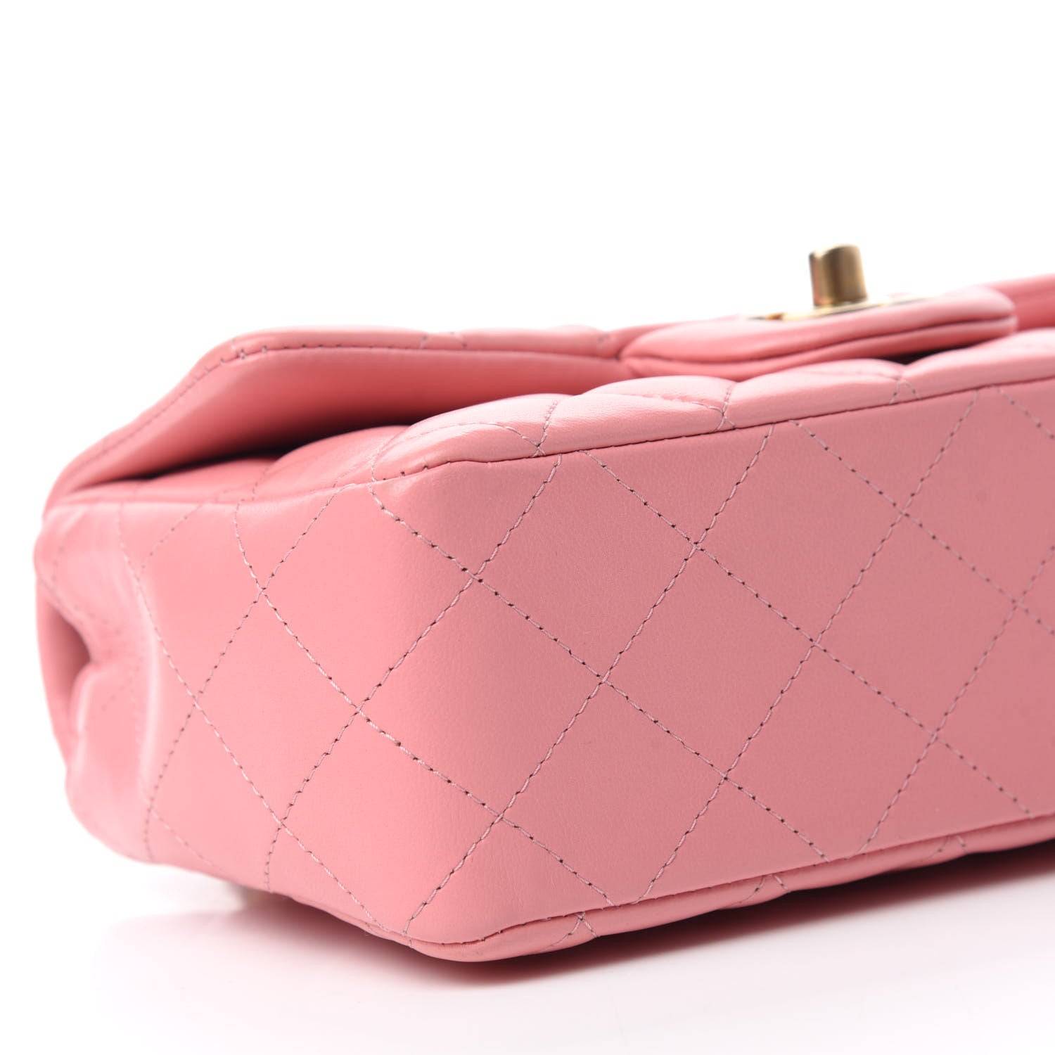 Chanel Lambskin Quilted Mini Rectangular Flap Pink 6 of 11
