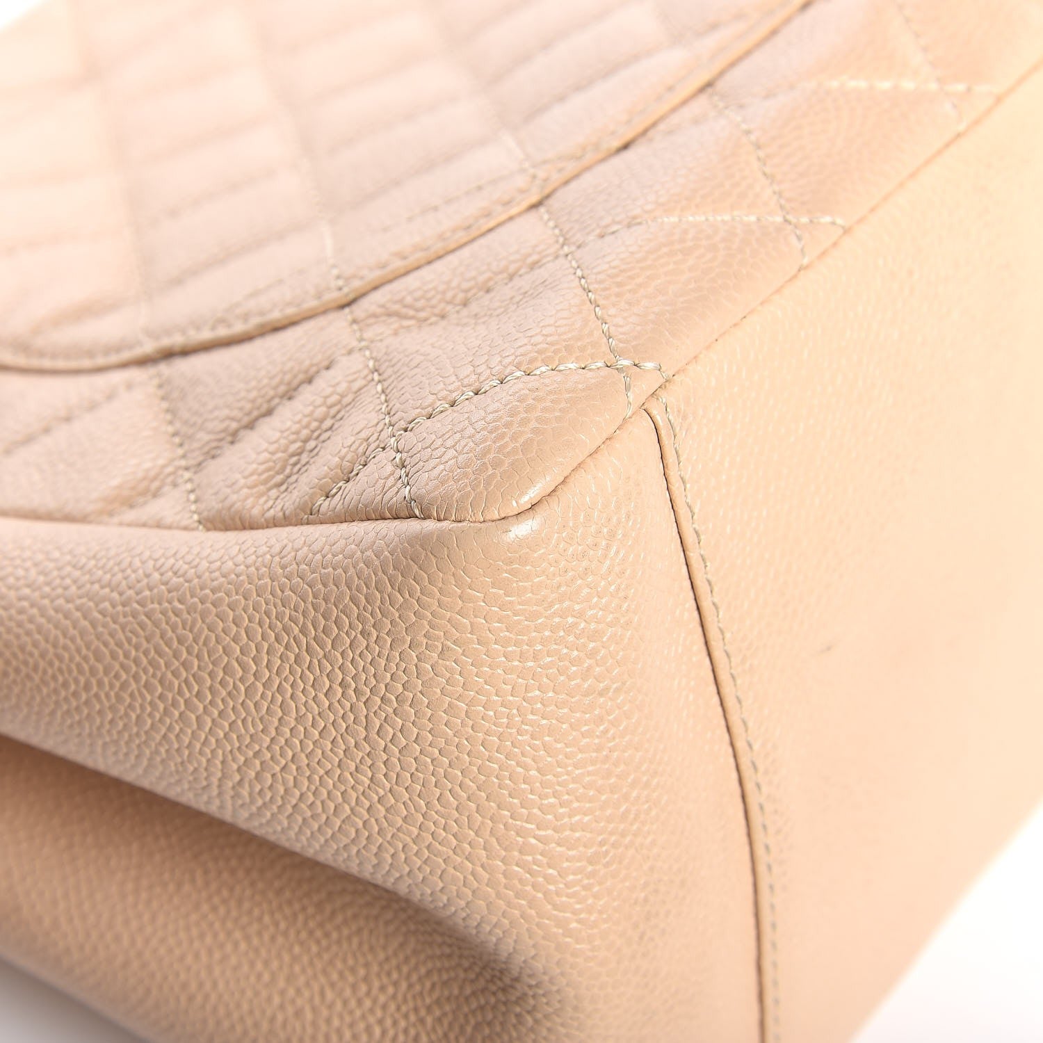 Chanel Caviar Quilted Grand Shopping Tote GST Beige Clair 13 of 14