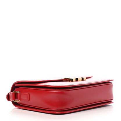 Celine Shiny Calfskin Medium Triomphe Red 4 of 10