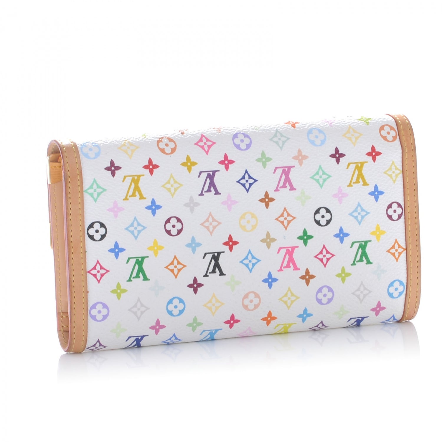 Louis Vuitton Monogram Multicolor Porte Tresor International Wallet White 3 of 8