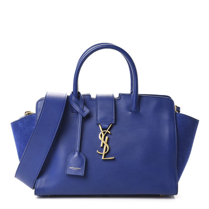 Saint Laurent Calfskin Suede Baby Monogram Downtown Cabas Ultramarine 1 of 12