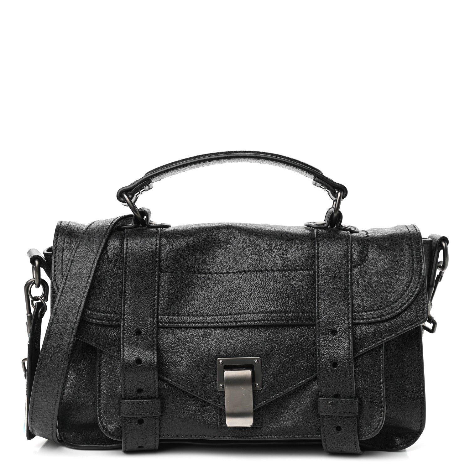Proenza Schouler Lambskin Tiny PS1 Satchel Black 1 of 10