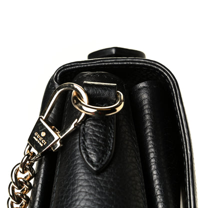 Gucci Dollar Calfskin Interlocking G Top Handle Shoulder Bag Black 8 of 8