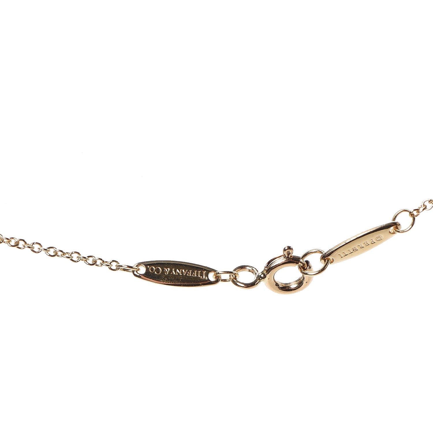 Tiffany 18K Yellow Gold Diamond .37ct Elsa Peretti Diamonds by the Yard Pendant Necklace 6 of 7