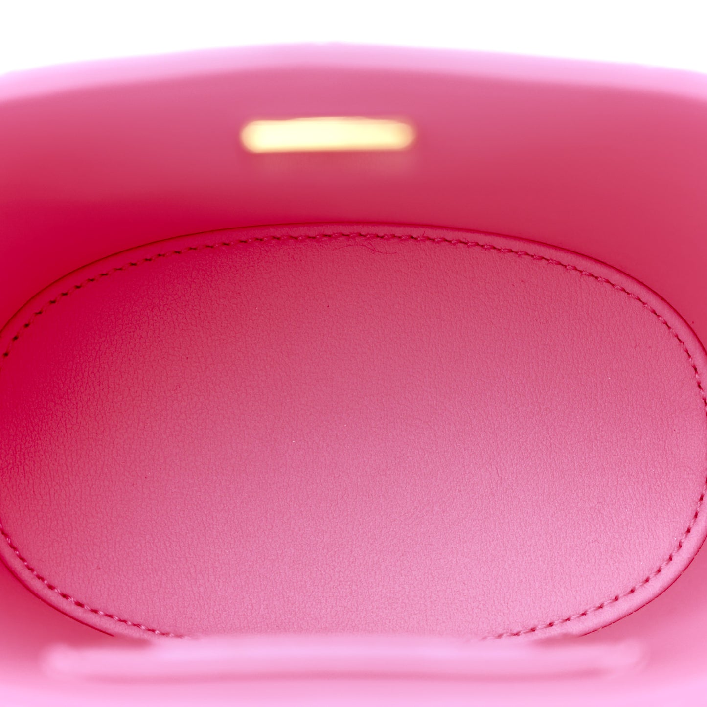 Patent Quilted CC Vani-Tea Case With Chain Neon Pink