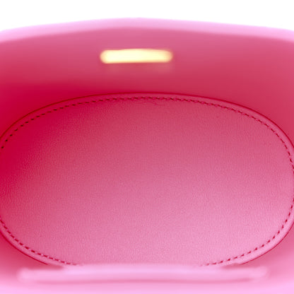 Chanel Patent Quilted CC Vani-Tea Case With Chain Neon Pink 5 of 11
