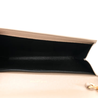 Saint Laurent Grain De Poudre Monogram Uptown Chain Wallet Taupe 6 of 11