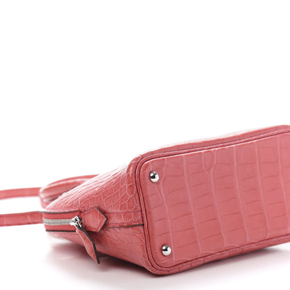 Hermes Matte Alligator Bolide Mini 1923 Bougainvillea 9 of 13