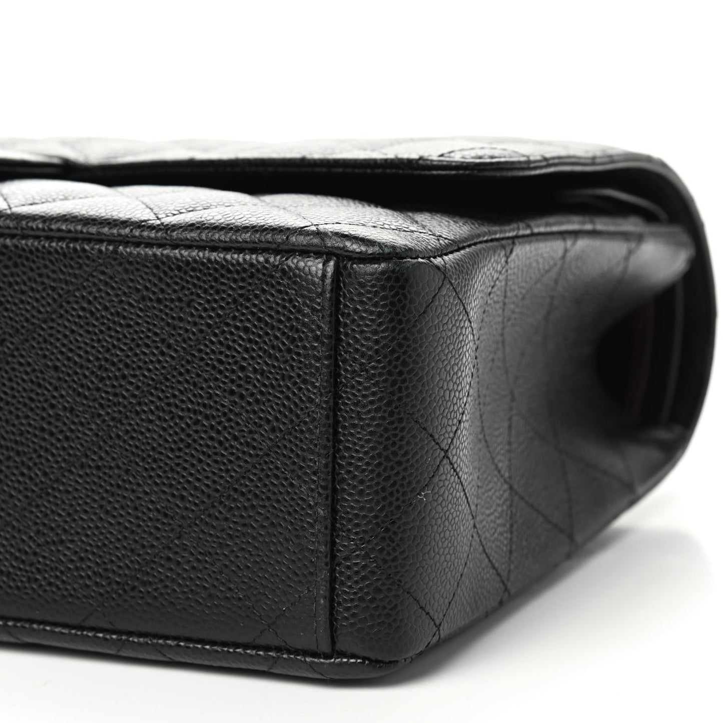 Caviar Quilted Maxi Double Flap Black
