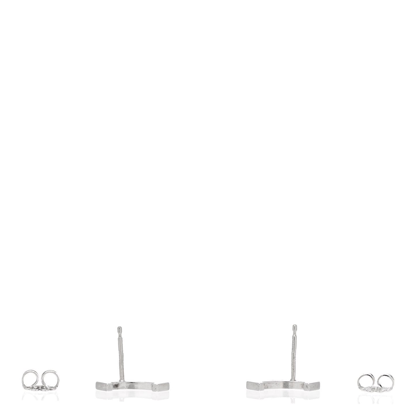 Sterling Silver T Smile Stud Earrings
