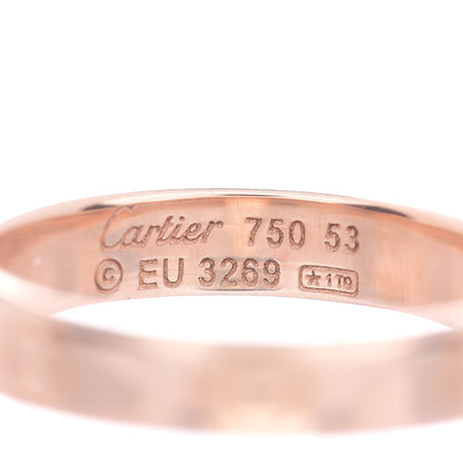 Cartier 18K Pink Gold 3.5mm LOVE Wedding Band Ring 53 6.25 4 of 4
