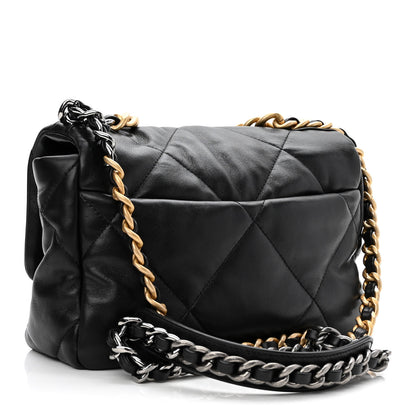 Chanel Lambskin Quilted Medium Chanel 19 Flap Black 3 of 10