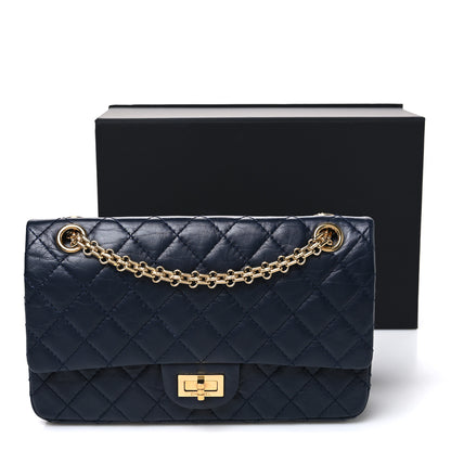 Chanel Aged Calfskin Quilted 2.55 Reissue 225 Flap Navy 10 of 10