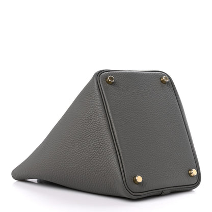 Hermes Taurillon Clemence Picotin Lock 18 PM Gris Meyer 4 of 10