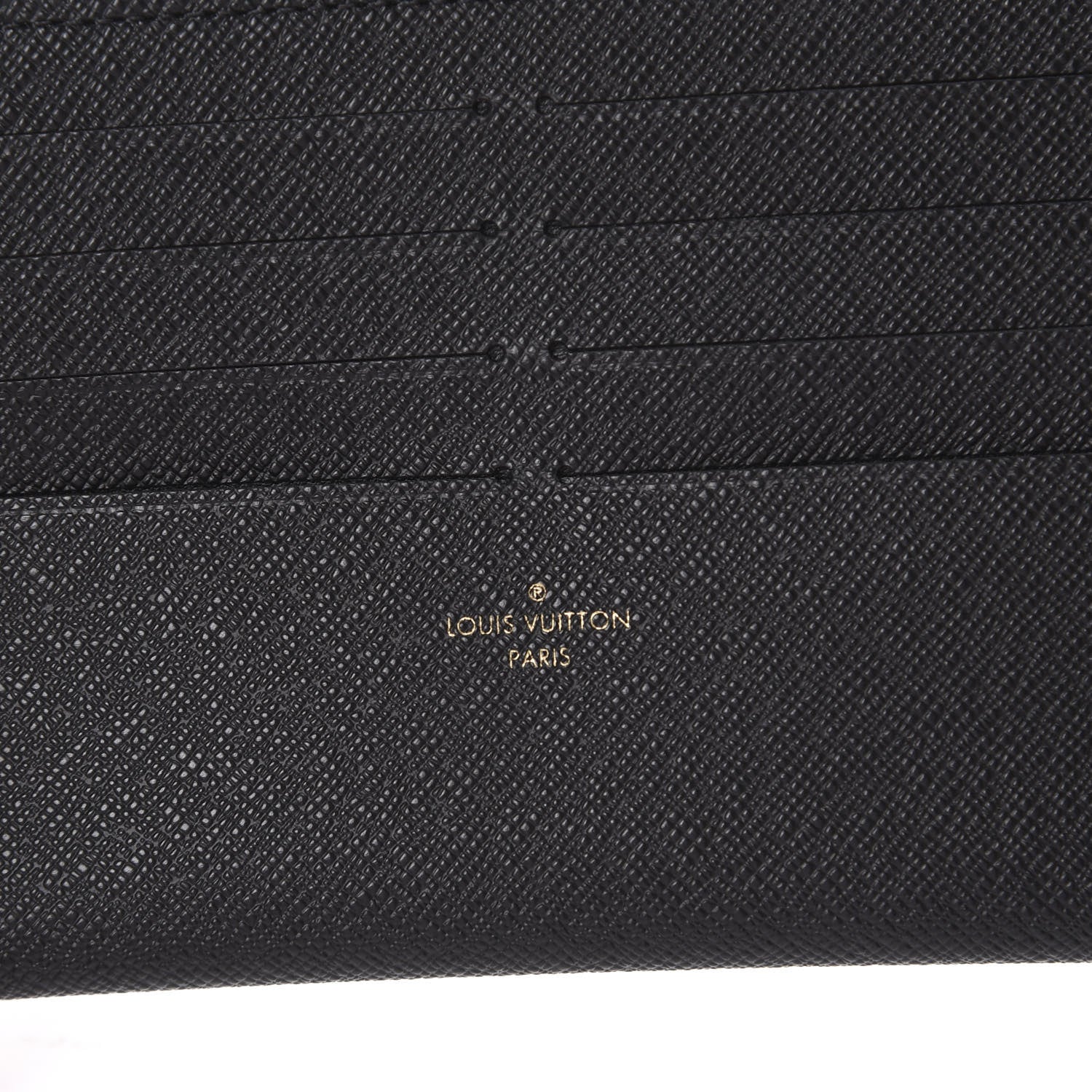 Louis Vuitton Calfskin Felicie Chain Wallet Card Holder Insert Black 5 of 6