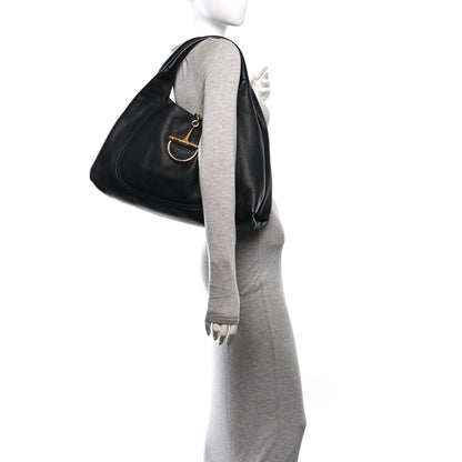 Gucci Grained Calfskin Softbit Maxi Shoulder Bag Black 2 of 11