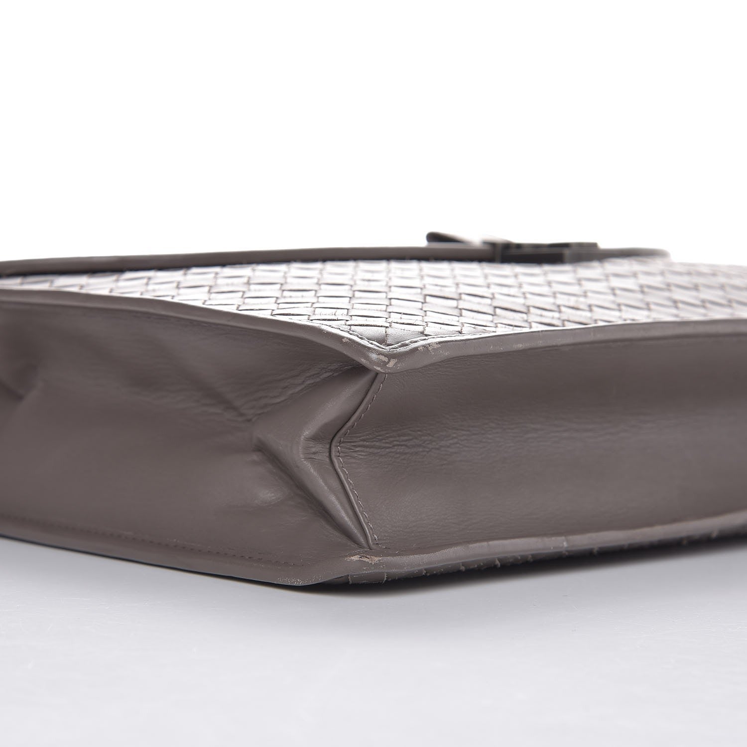 Bottega Veneta Light Calf Intrecciato Briefcase Steel 11 of 13