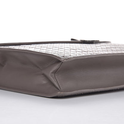 Bottega Veneta Light Calf Intrecciato Briefcase Steel 11 of 13