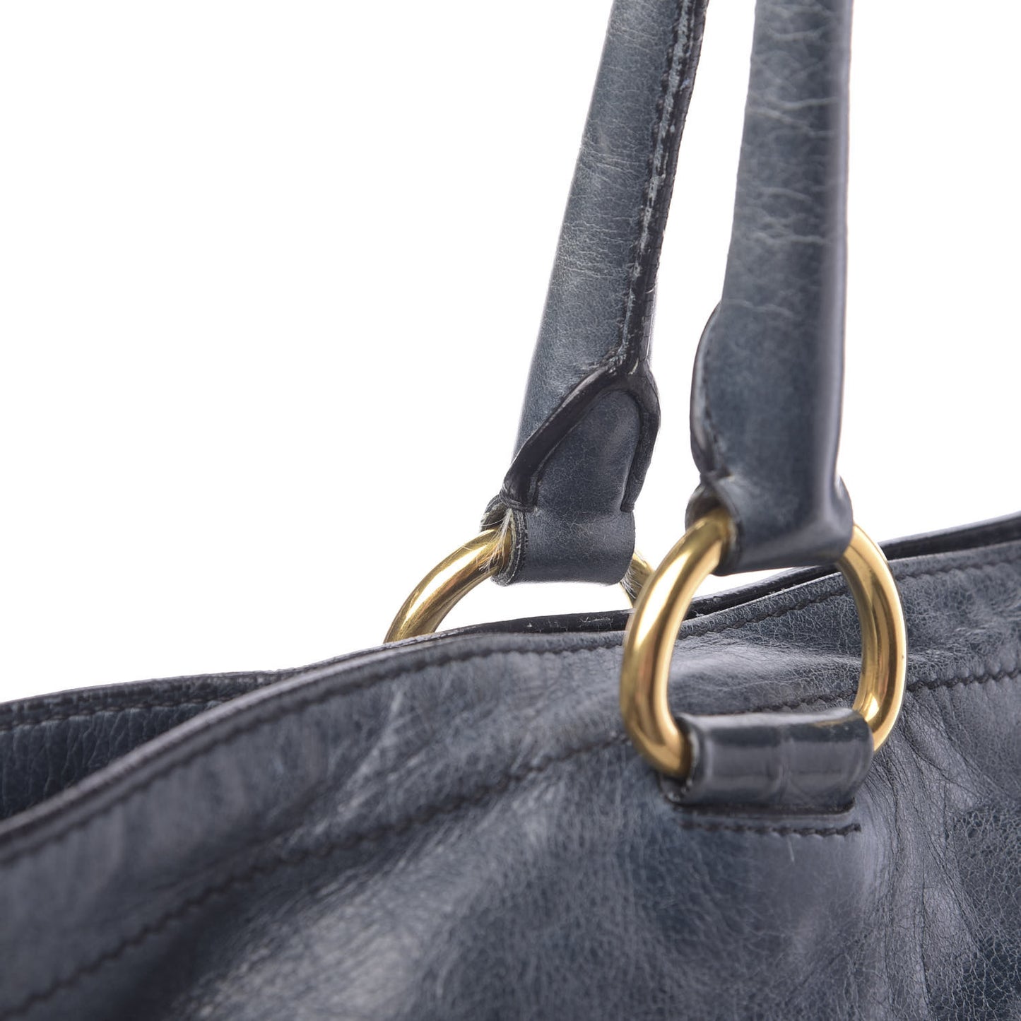 Vitello Shine Tote Denim