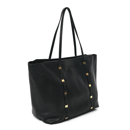 Salvatore Ferragamo Grained Calfskin Emotion Tote Black 2 of 9