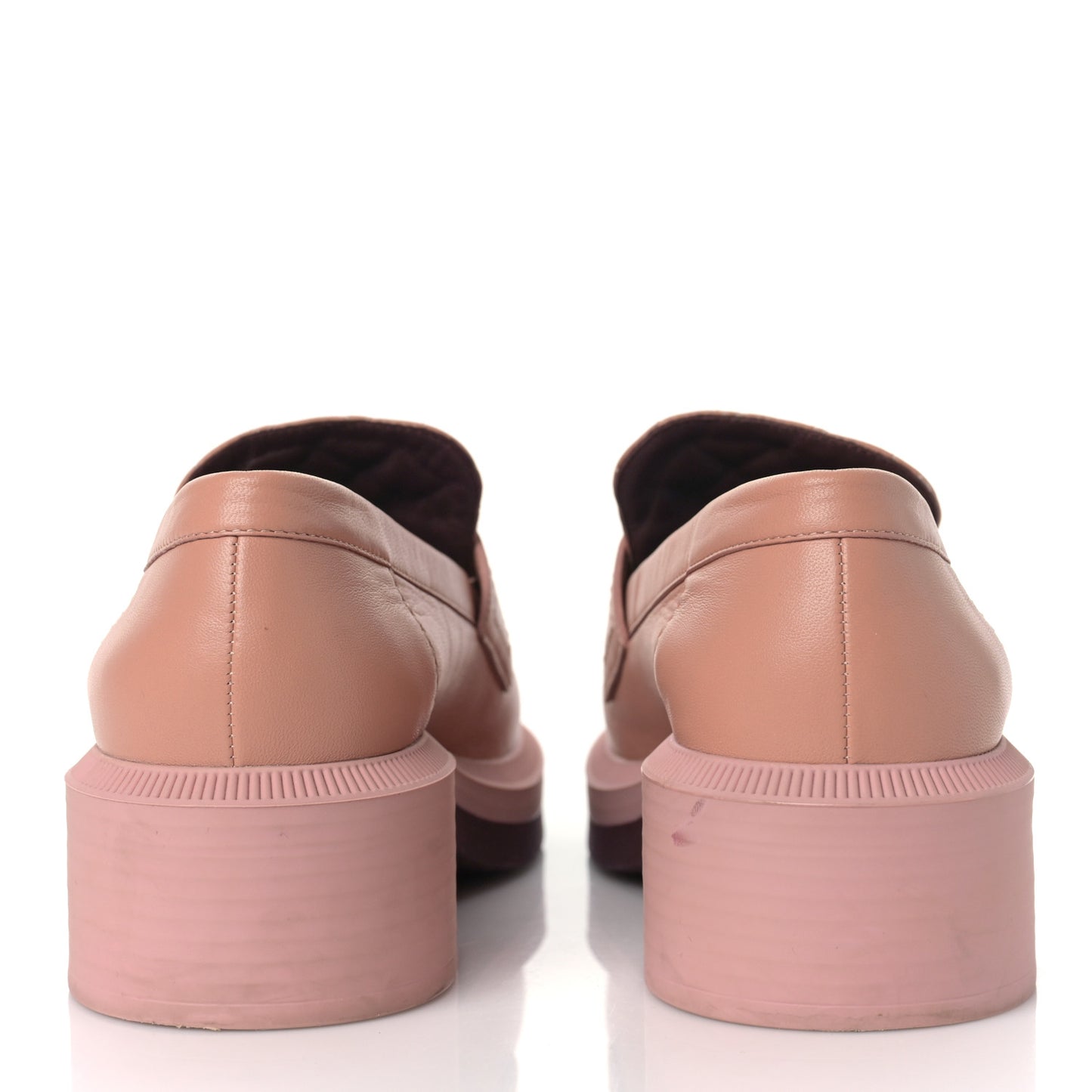 Lambskin Quilted CC Turnlock Loafers 39 Dark Pink