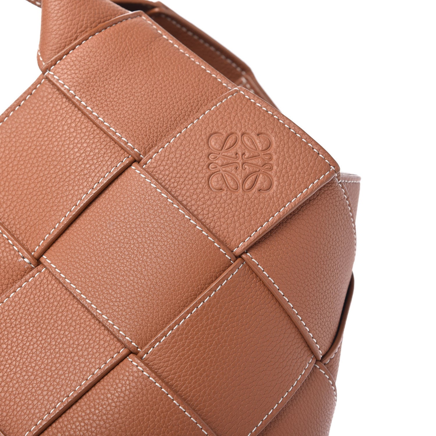 Loewe Soft Grained Calfskin Woven Basket Bag Tan 10 of 10