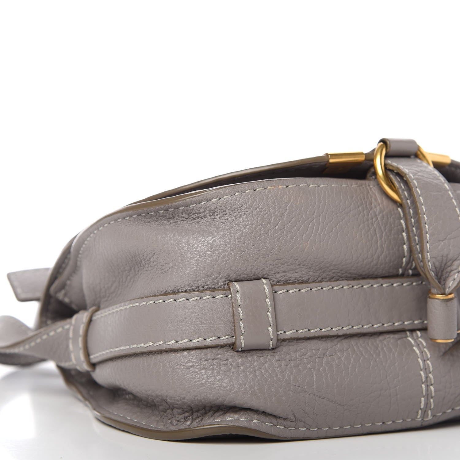 Chloe Calfskin Mini Marcie Round Crossbody Bag Cashmere Grey 6 of 10