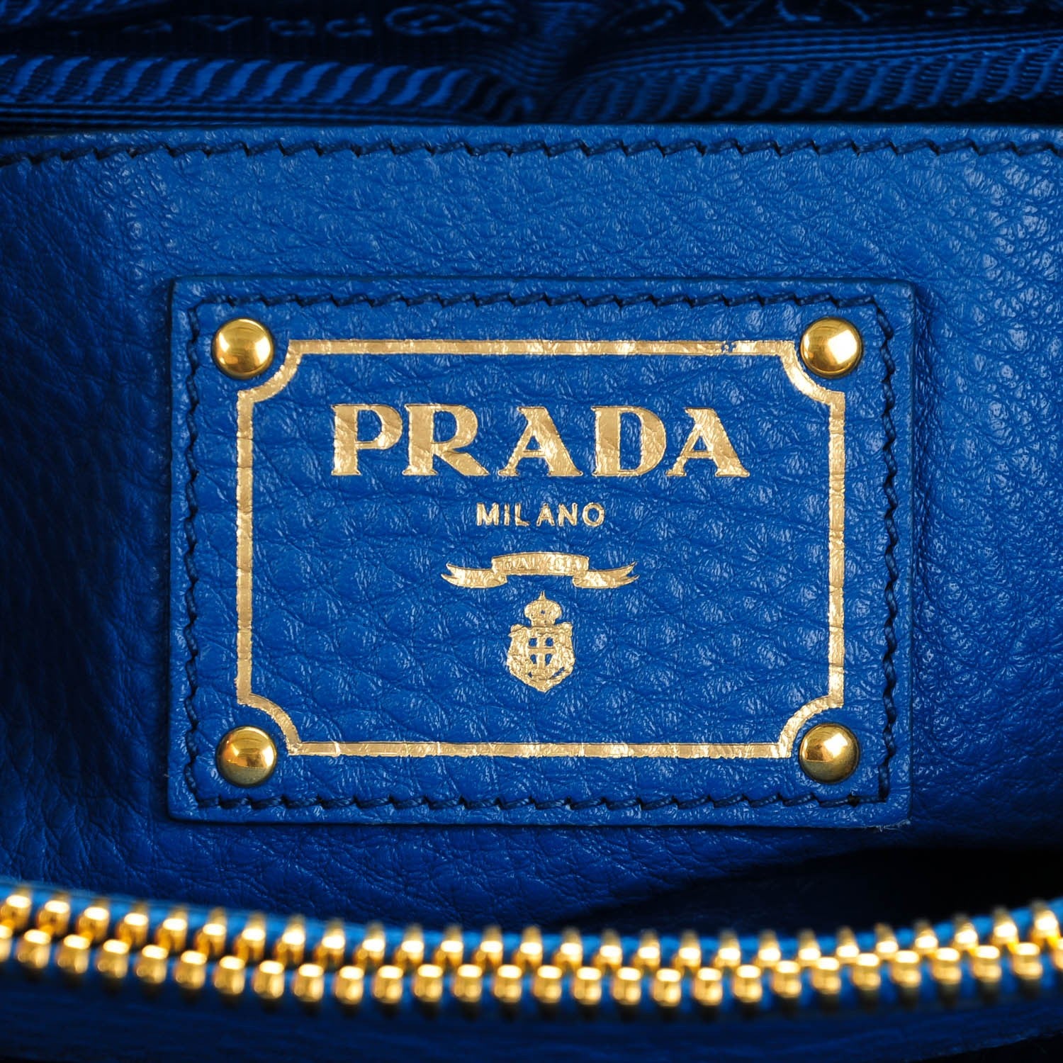 Prada Vitello Daino Tote Cobalto 6 of 8