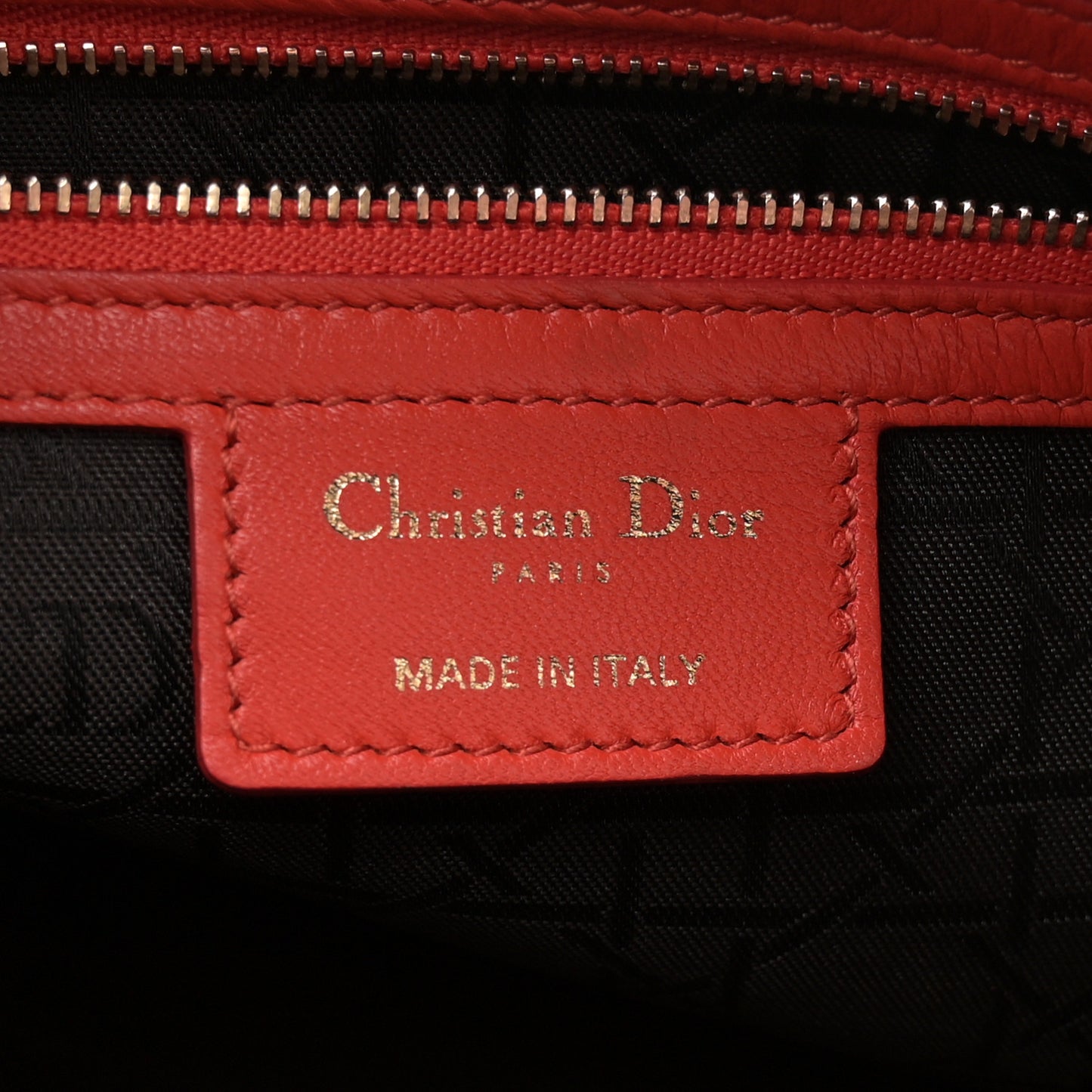 Lambskin Cannage Large Lady Dior Orange