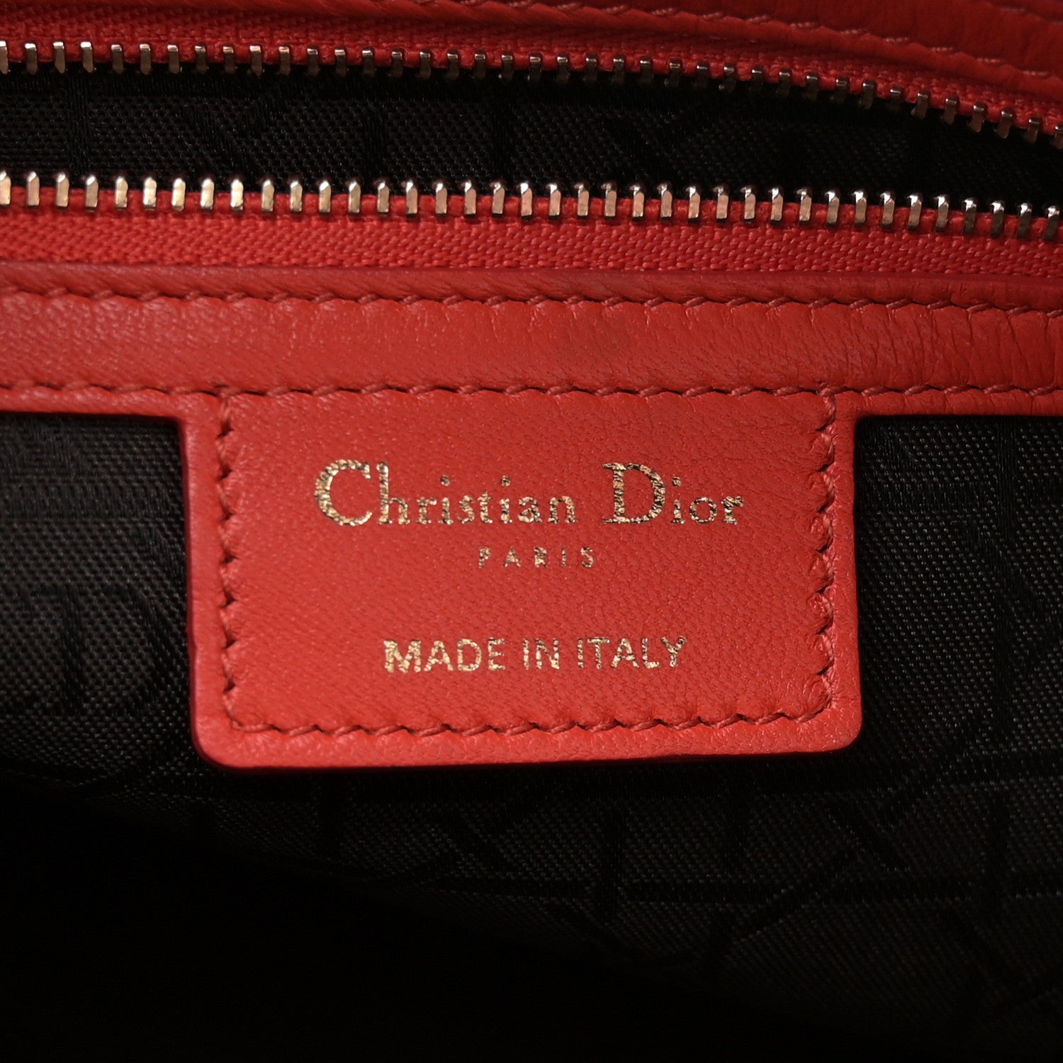 Christian Dior Lambskin Cannage Large Lady Dior Orange 6 of 13