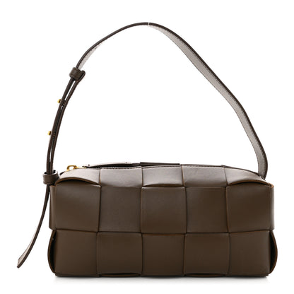 Bottega Veneta Lambskin Maxi Intrecciato Small Brick Cassette Bag Light Brown 1 of 9