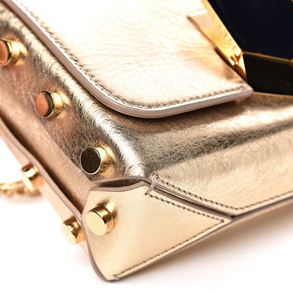 Jimmy Choo Metallic Calfskin Lockett Petite Shoulder Bag Gold 6 of 10