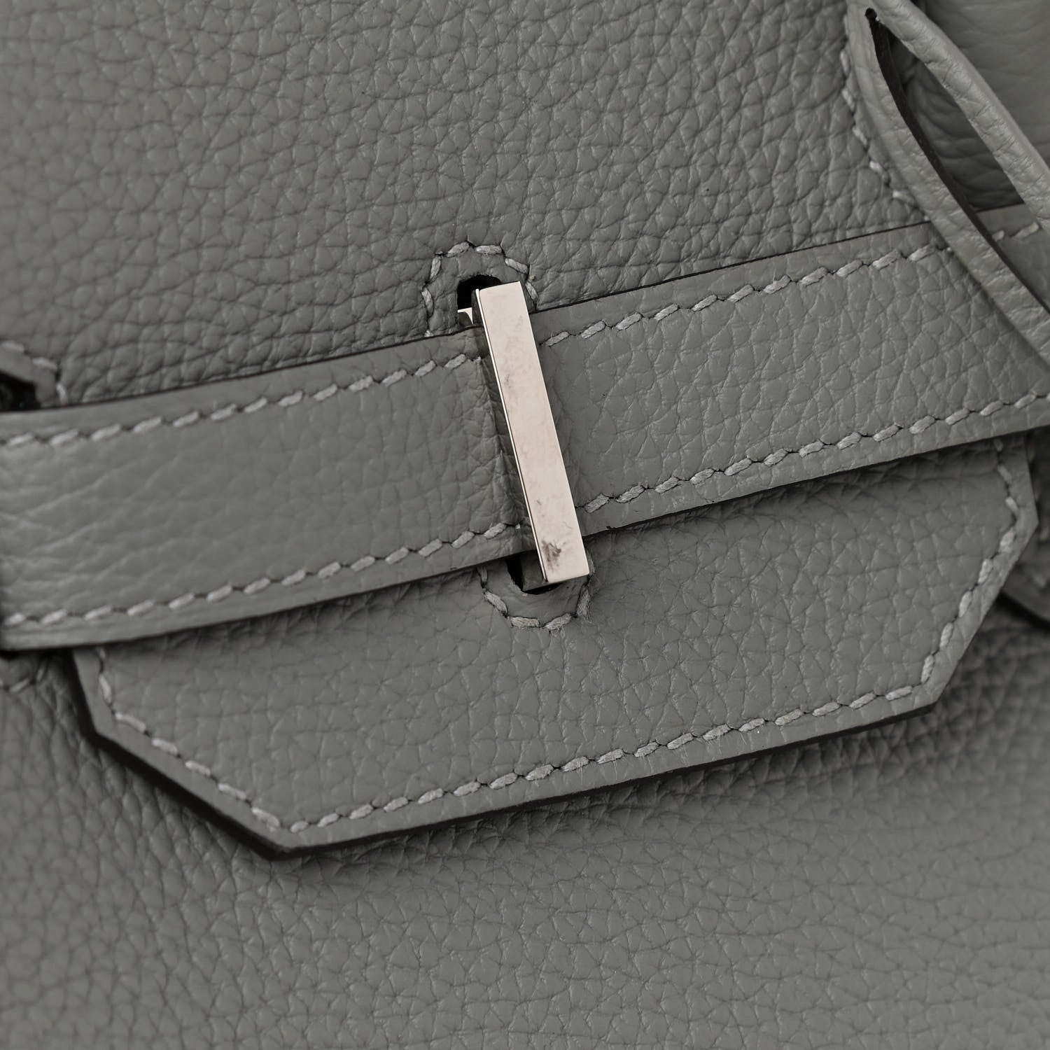 Hermes Togo Bi-Color Birkin 35 Gris Mouette Bleu Agate 12 of 12