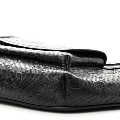 Gucci Calfskin GG Tennis Embossed Pocket Belt Bag Black 10 of 12