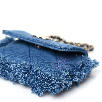 Chanel Denim Quilted Denim Mood Belt Bag Blue Multicolor 10 of 11