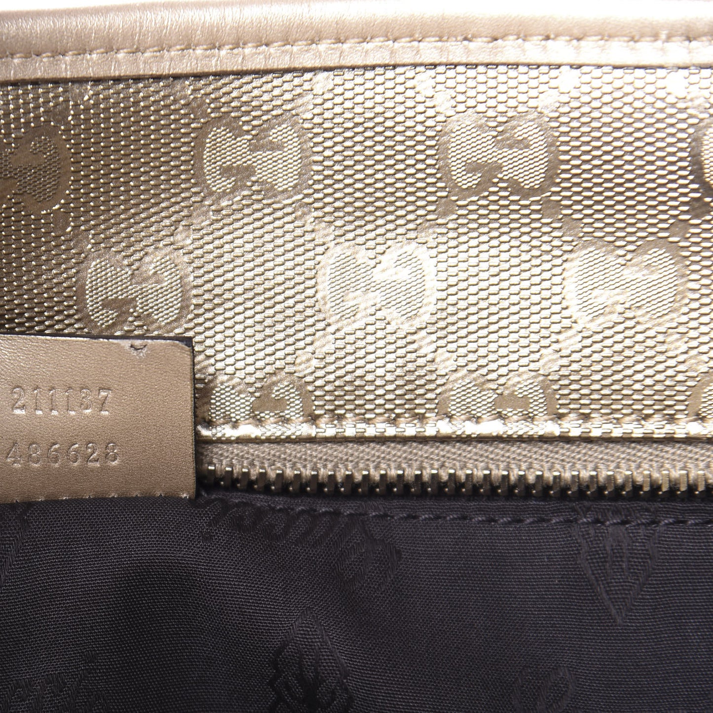 Imprime Monogram Medium Zippered Shopping Tote Champagne