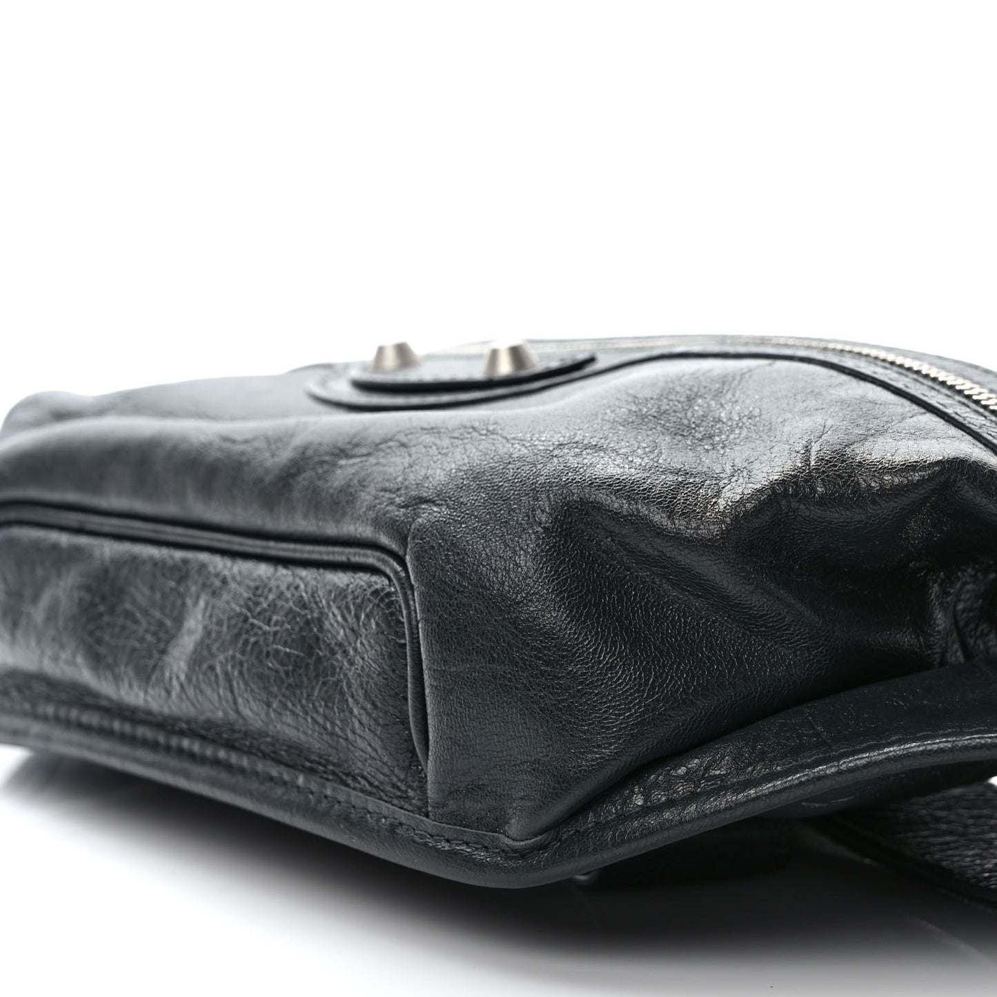 Lambskin Classic Hardware Neo Lift Hip Bag Black