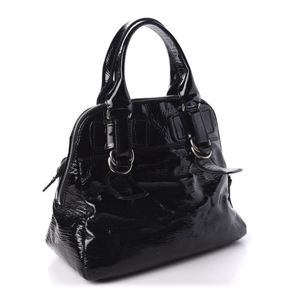 Chloe Patent Calfskin Quilted Large Bay Tote Black 2 of 9