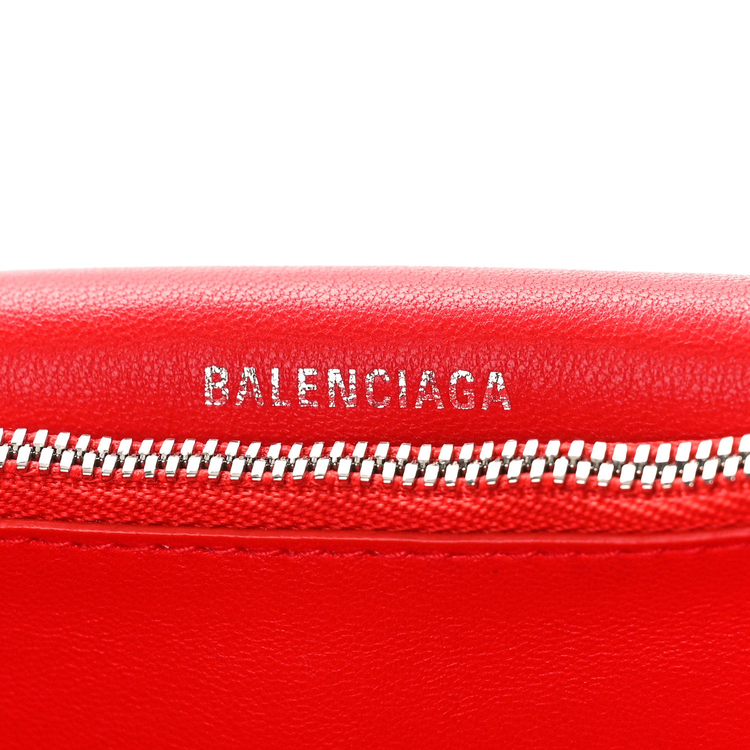 Balenciaga Arena Calfskin Small Crush Chain Bag Tomato Red 6 of 10