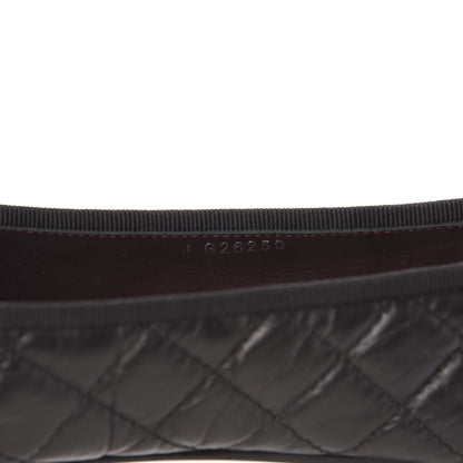 Chanel Aged Calfskin Quilted Cap Toe Ballerina Flats 41 Black 8 of 9