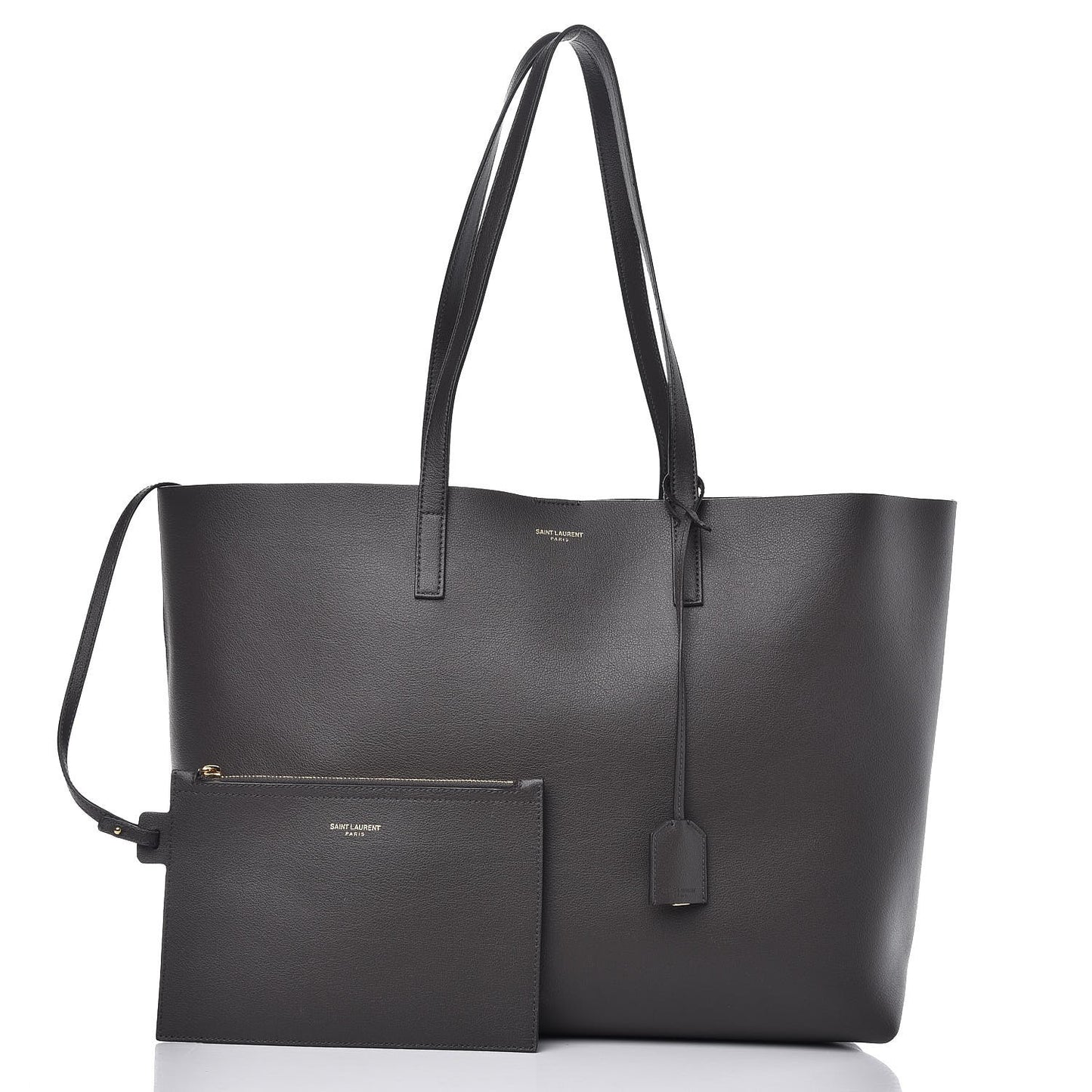 Calfskin Large Shopping Tote Dark Grey