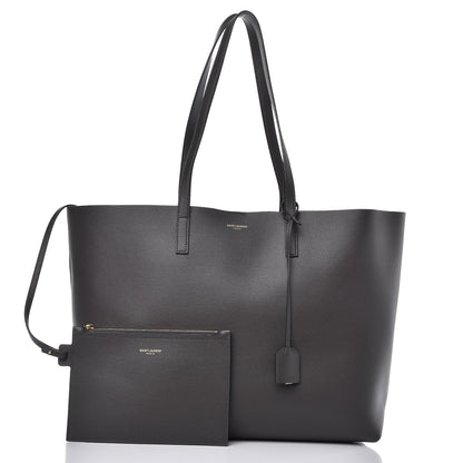 Saint Laurent Calfskin Large Shopping Tote Dark Grey 3 of 8