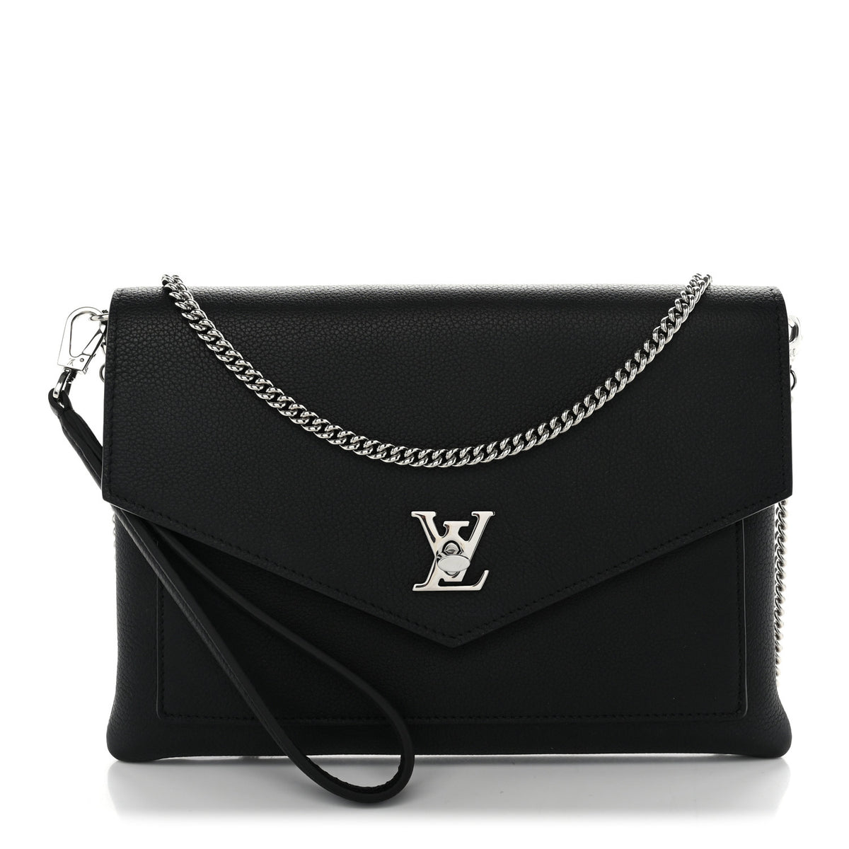 Louis Vuitton Soft Calfskin My Lockme Chain Pochette Black 1 of 9