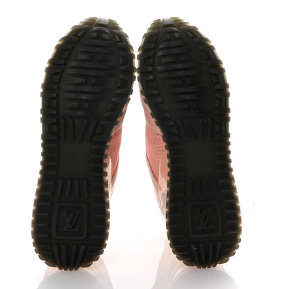 Louis Vuitton Suede Damier Azur Run Away Sneakers 37 Pink 8 of 9