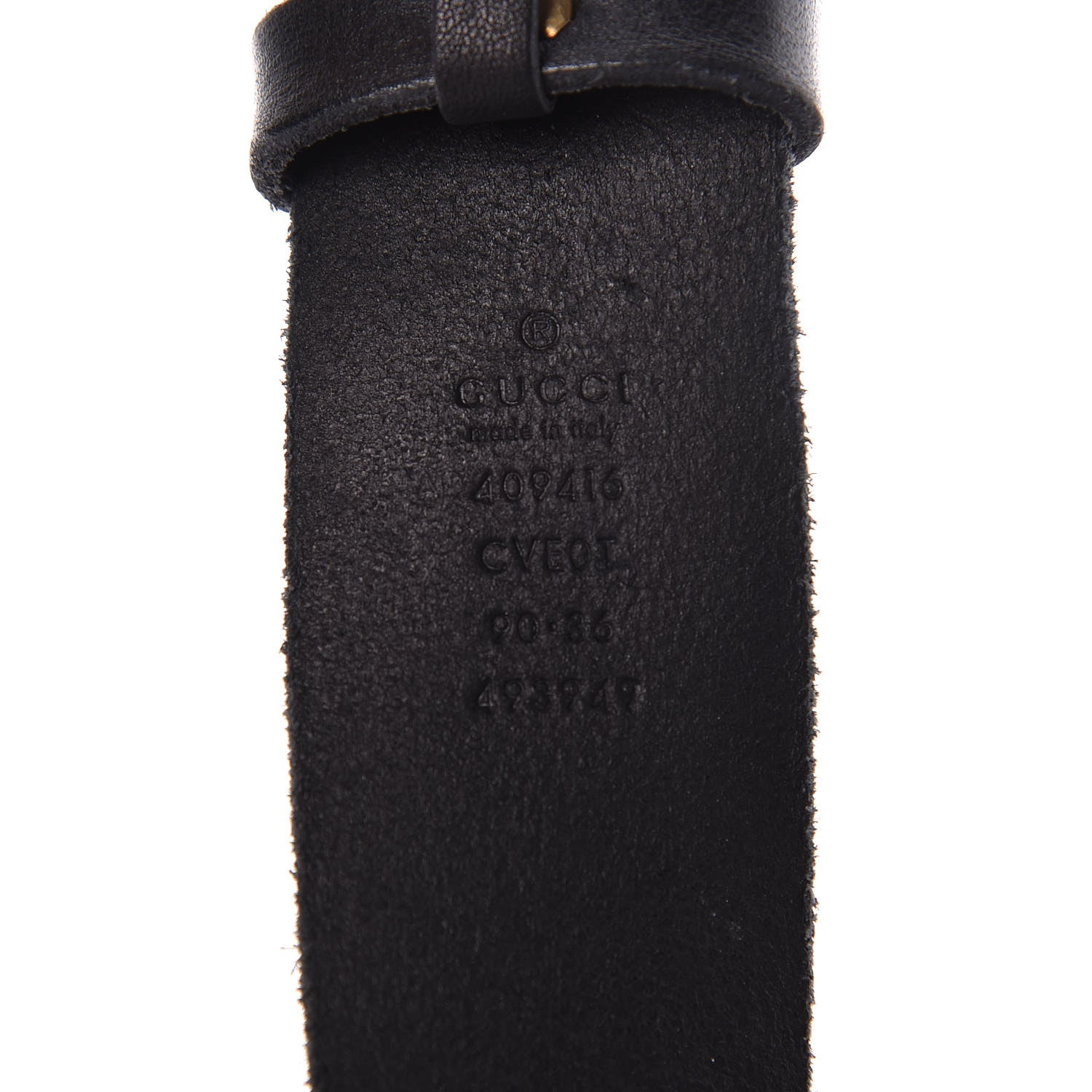 Gucci Faded Calfskin Double G 40mm Belt 90 36 Black 4 of 9