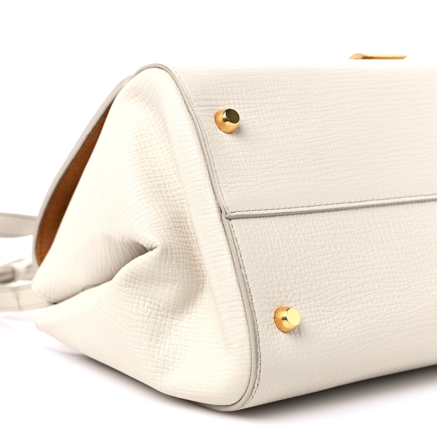 Bottega Veneta Calfskin BV Angle Shoulder Bag Off White 7 of 13