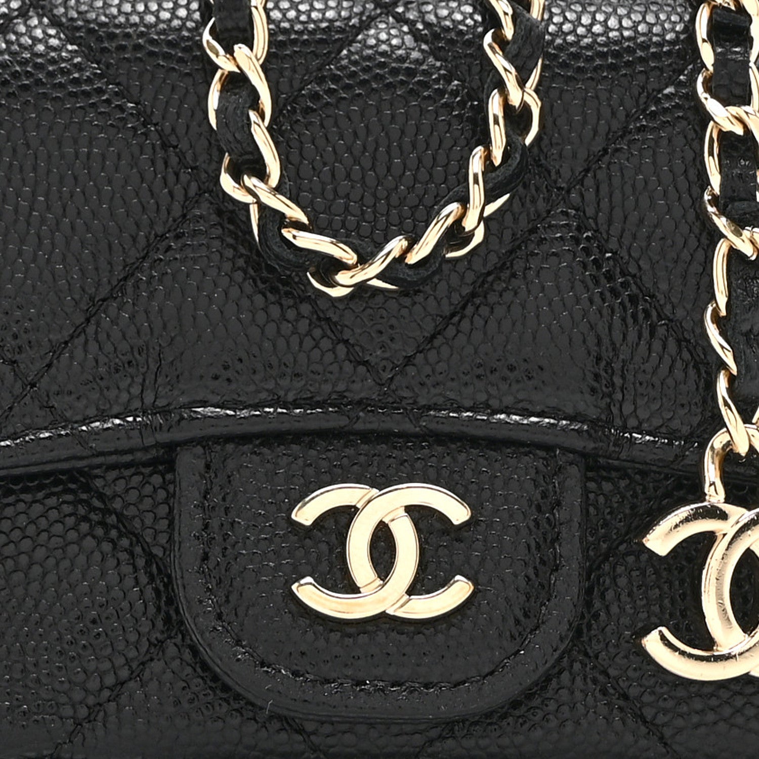 Chanel Caviar Quilted Mini Chain Belt Bag Black 9 of 11
