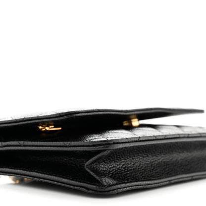 Chanel Caviar Quilted Wallet on Chain WOC Black 10 of 12